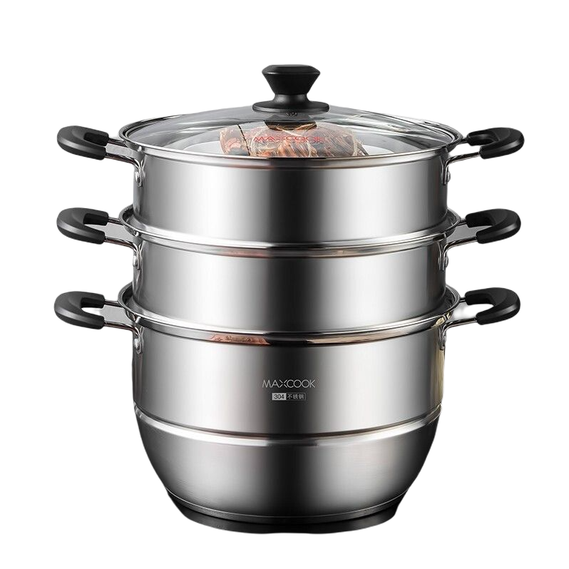 MAXCOOK 美厨 MCZ693 3层304不锈钢蒸锅 28cm 79.9元