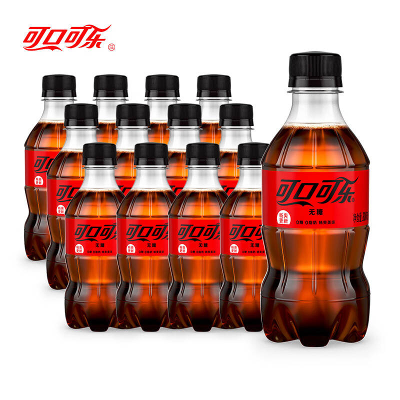 可口可乐 零度无糖 300mL*6瓶 4.49元包邮