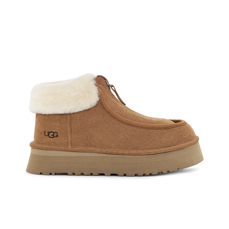 UGG 女士舒适纯色厚底休闲领拉链款保暖靴 669元（需用券）