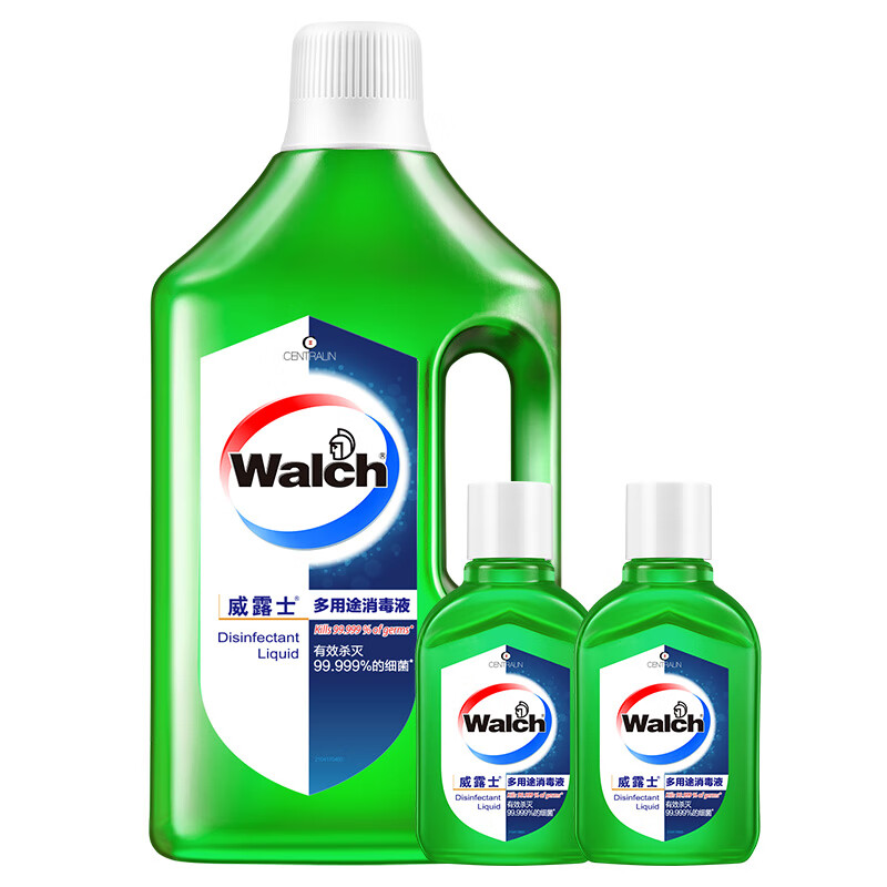 Walch 威露士 衣物家居多用途消毒液1L+60ml*2 玩具地板消毒清洁家用杀菌99.99% 