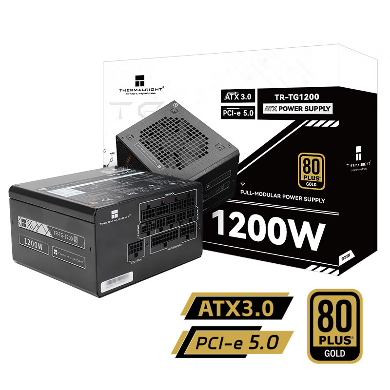 利民 TG1200 金牌（90%）全模组ATX电源 1200W 501.15元（需用券）