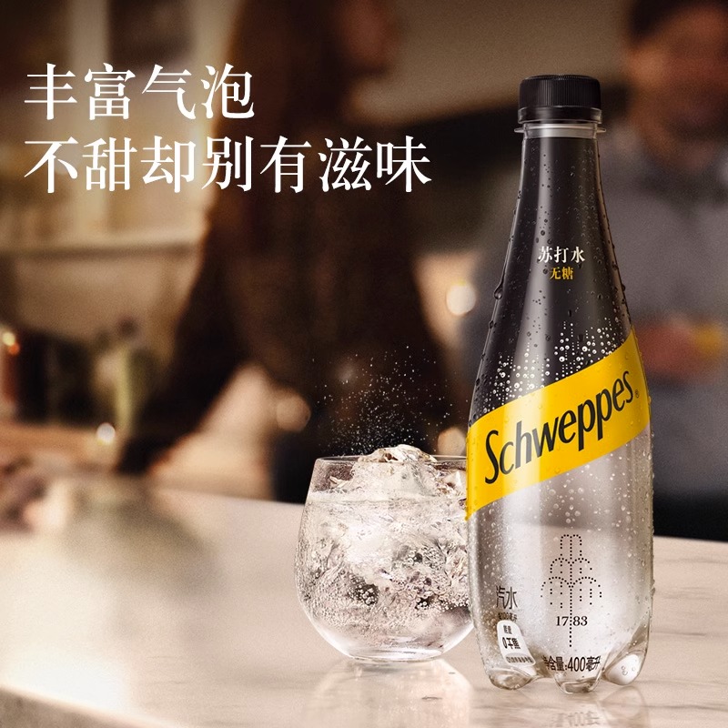 Schweppes 怡泉 Coca-Cola 可口可乐 怡泉苏打水原味400ml*12瓶 21.9元