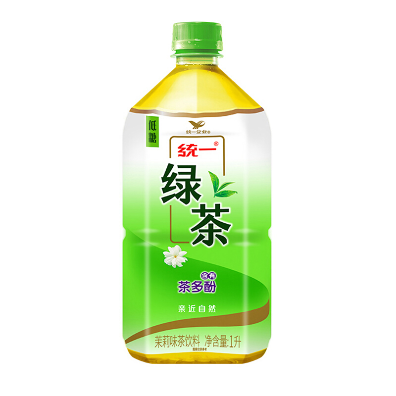 统一 绿茶 1L*8瓶 整箱装 调味茶饮料（新老包装随机发货） 31.5元