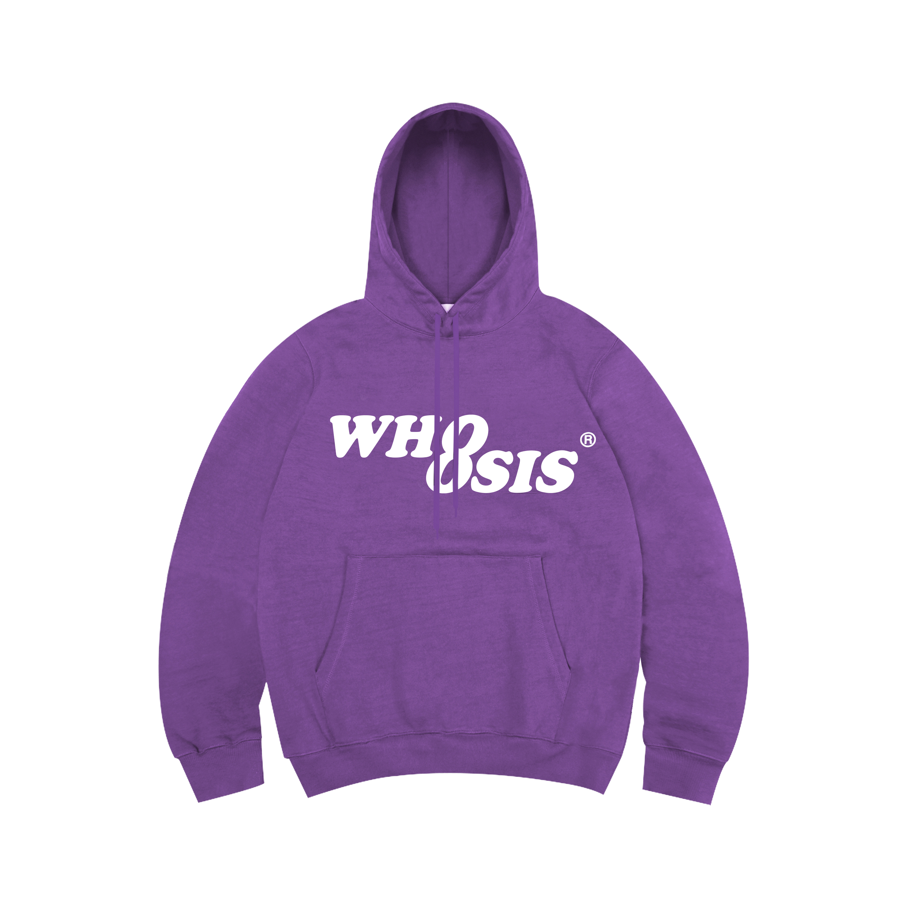 WHOOSIS/不知其名 幻影字母logo重磅宽松口袋帽衫美式卫衣 W210295 紫 189元（需