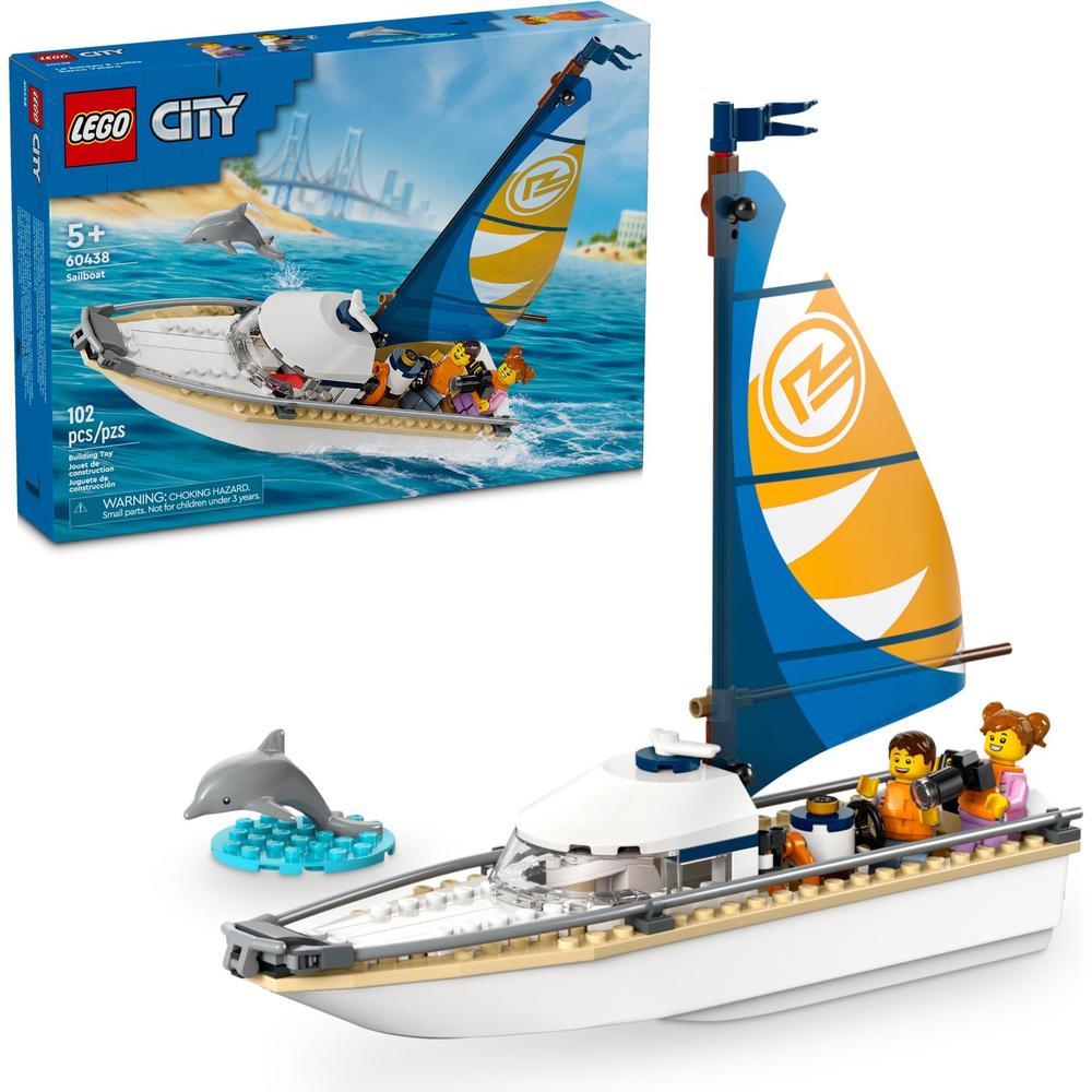 LEGO 乐高 积木拼装城市组60438帆船之旅5岁+男孩儿童玩具生日礼物上新 143.1元