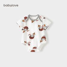 88VIP：babylove 娃爱的蓓蓓 婴儿纯棉短袖包屁衣 27.55元（拍下立减）