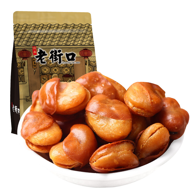 老街口 兰花豆 牛肉味 500g 12.9元