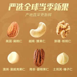 沃隆 每日坚果600g纯坚果大礼包干果仁新果新货礼盒 137.5元 - 86线报 沃隆 每日坚果600g纯坚果大礼包干果仁新果新货礼盒 137.5元 - 86线报