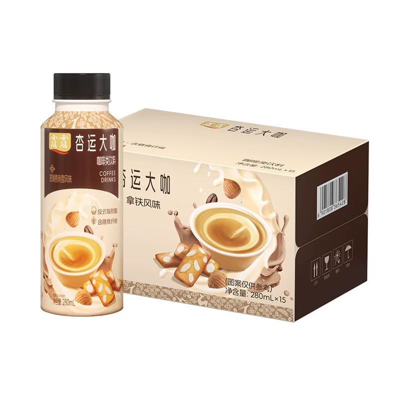 露露 杏仁拿铁咖啡饮料 280ml*15瓶 整箱 临期3月5号 19.9元（需用券）