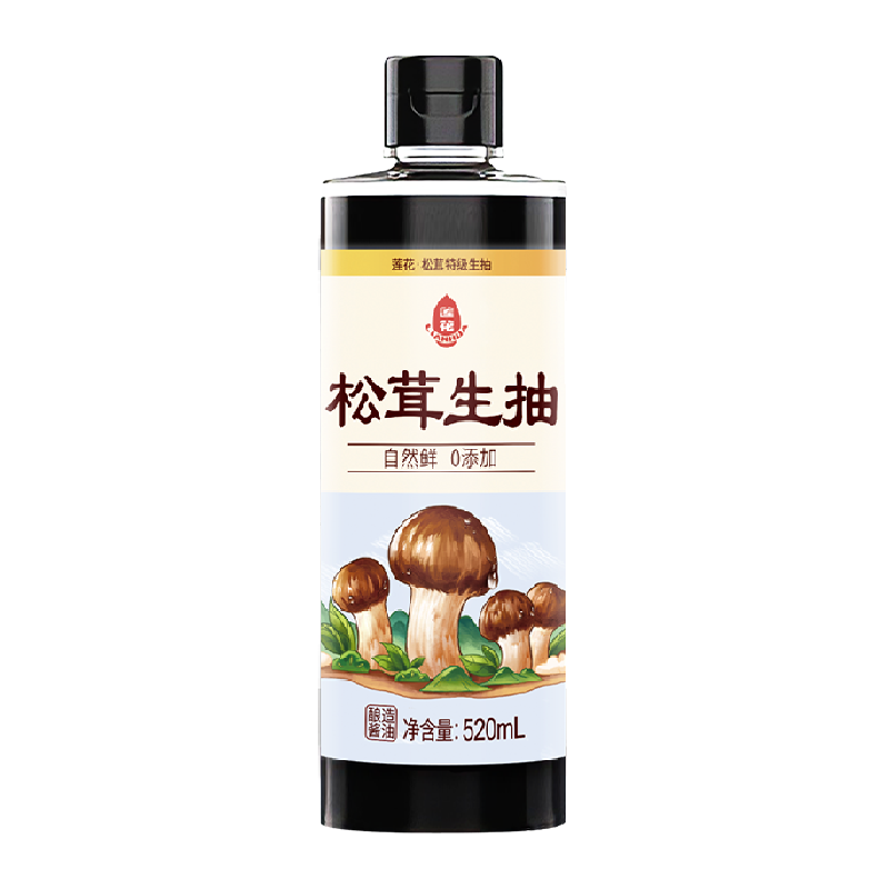 凑单5.64 莲花松茸生抽酱油520ml*1瓶 券后13.9元