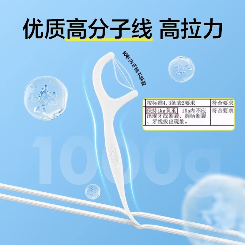 皓苏 牙线50支 10盒500支 9.9元（需用券）