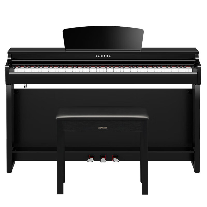 YAMAHA 雅马哈 CLAVINOVA系列 CLP-725PE 电钢琴 88键重锤键盘 黑色 烤漆款 原装琴凳