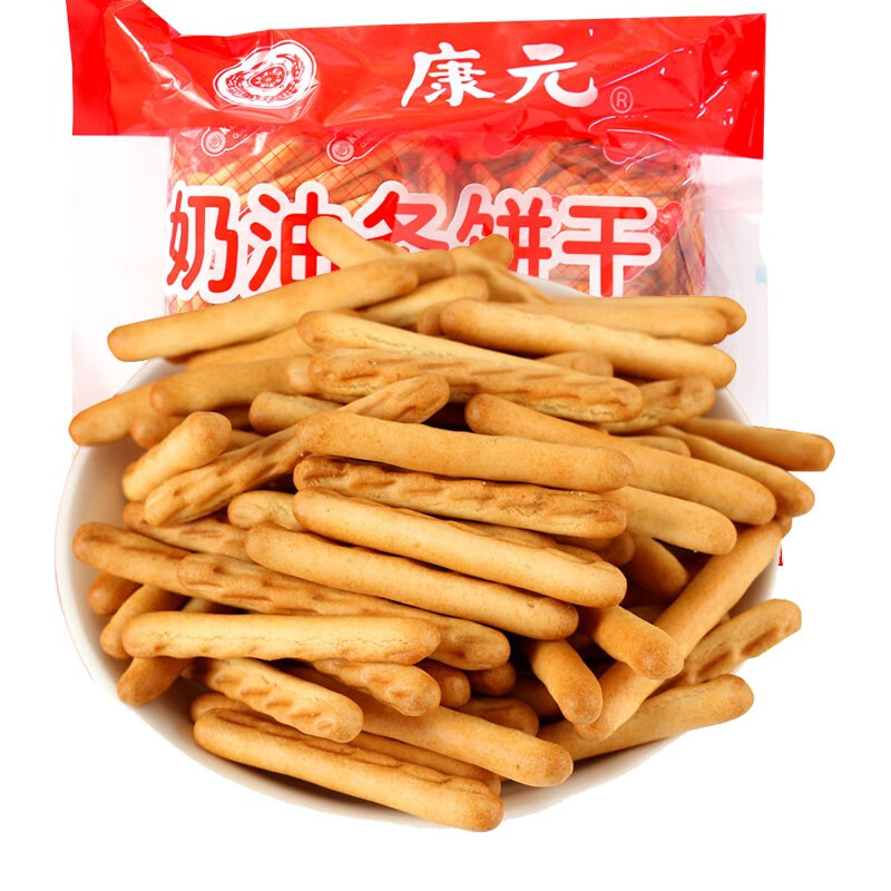 康元 奶油条饼干 280g*3袋 17.68元（需买2件，需用券）