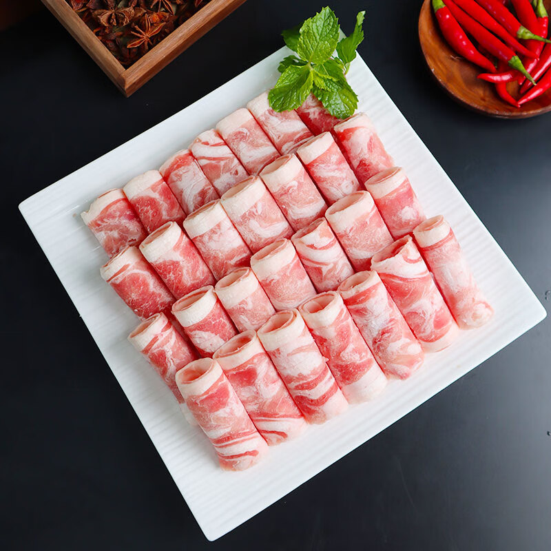 大庄园羊肉片 羊肉卷 量贩装 1kg*2 99元