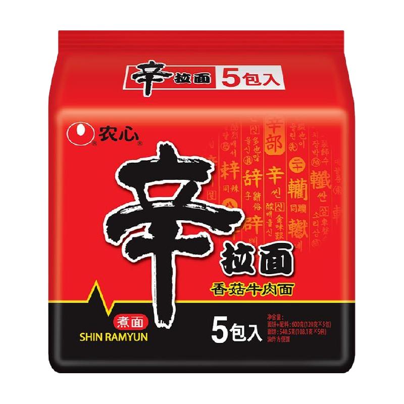 国家补贴：农心 辛拉面 香菇 石锅牛肉面120g*5包 12.63元（需用券）