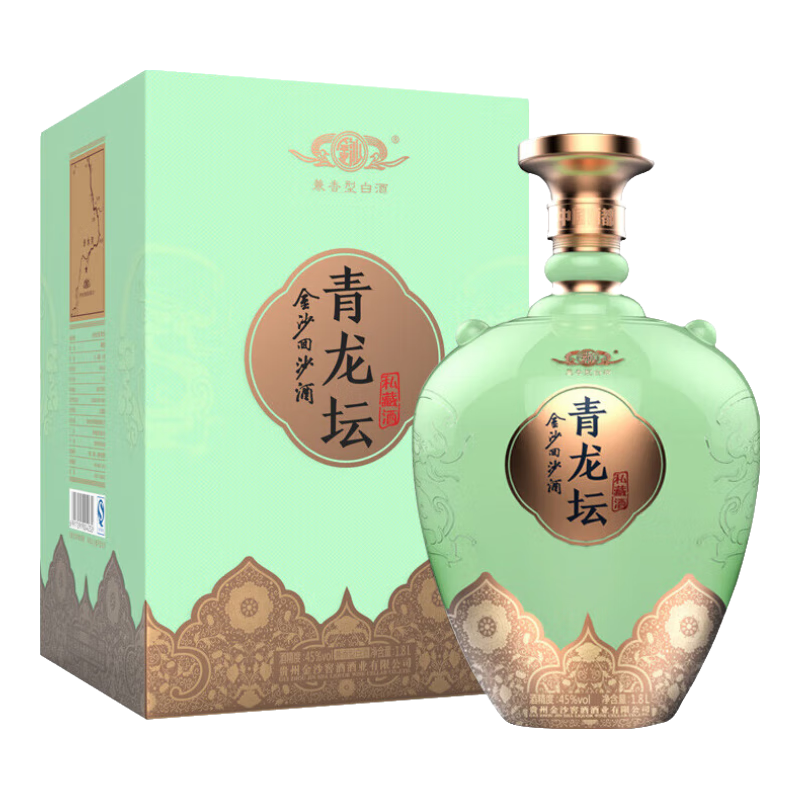 Plus会员:金沙回沙酒 青龙坛2016年出厂老酒45度浓酱兼香型 1800mL 1坛 229.12元（