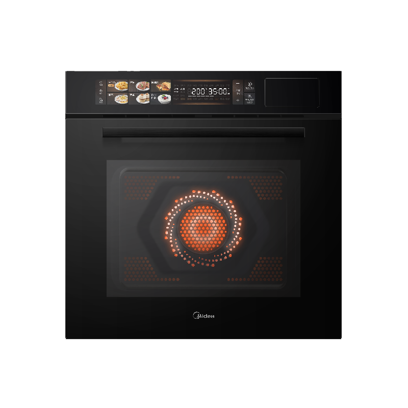 PLUS会员: 美的 无边系列蒸烤箱 一体机嵌入式 70L 蒸烤炸炖四合一 大彩屏涡