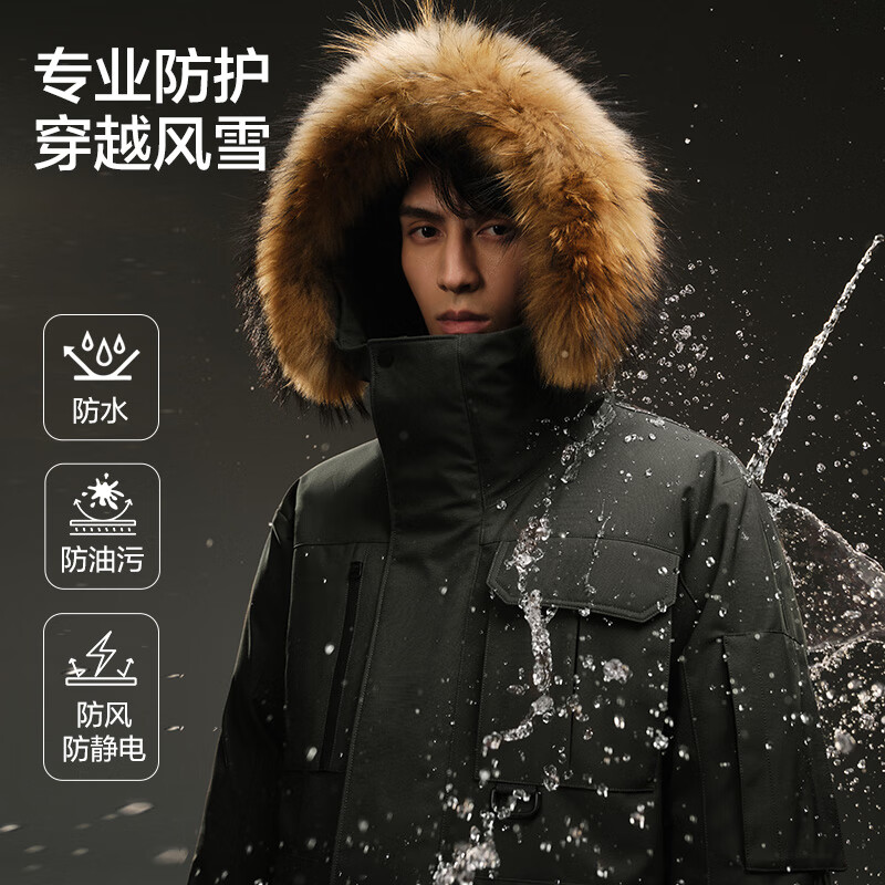 网易严选 限时1小时！鹅绒 720+蓬松度 派克羽绒服 -30℃抗寒五防蓄热 999元（