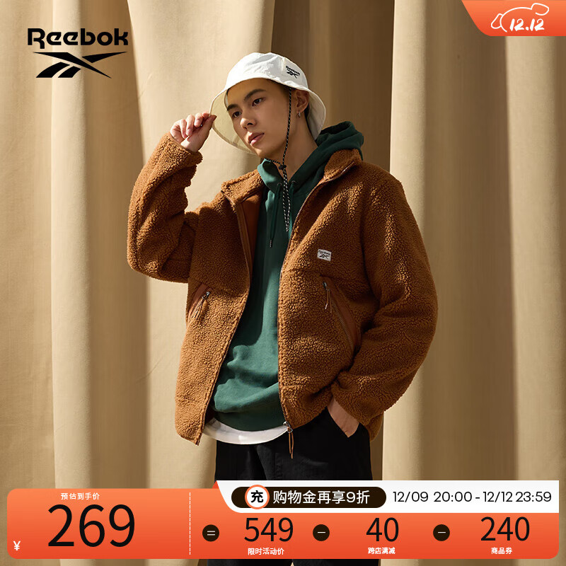 Reebok 锐步 男女同款JACKET仿羊羔绒夹克FCR105U 22FCR105UGBR A/L ￥215