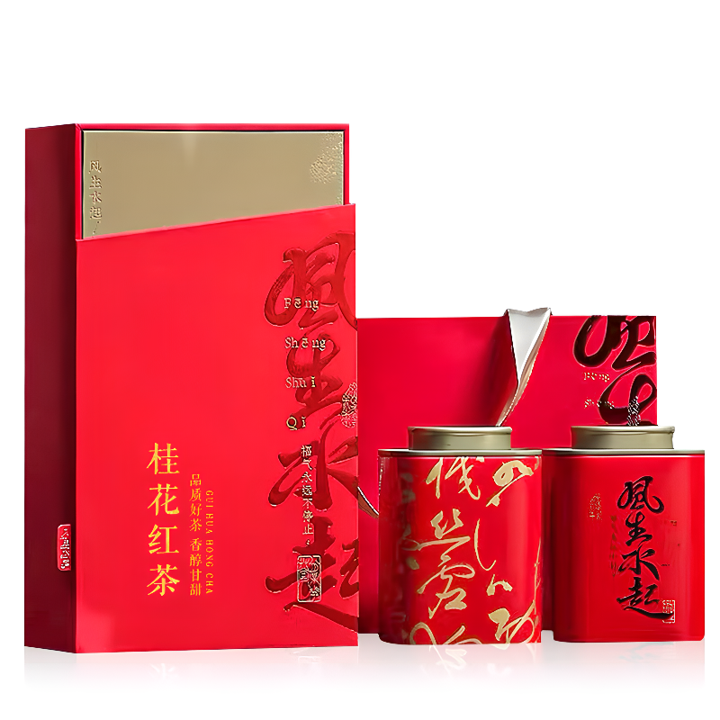 吴家世茶 桂花红茶 特级 礼盒装 200g 124.5元（需买2件，需用券）