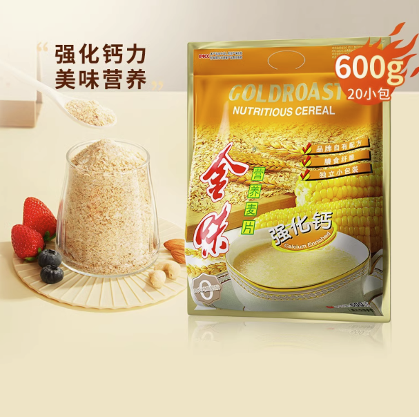 88VIP：金味 GOLDROAST 营养麦片 强化钙 600g 25.55元