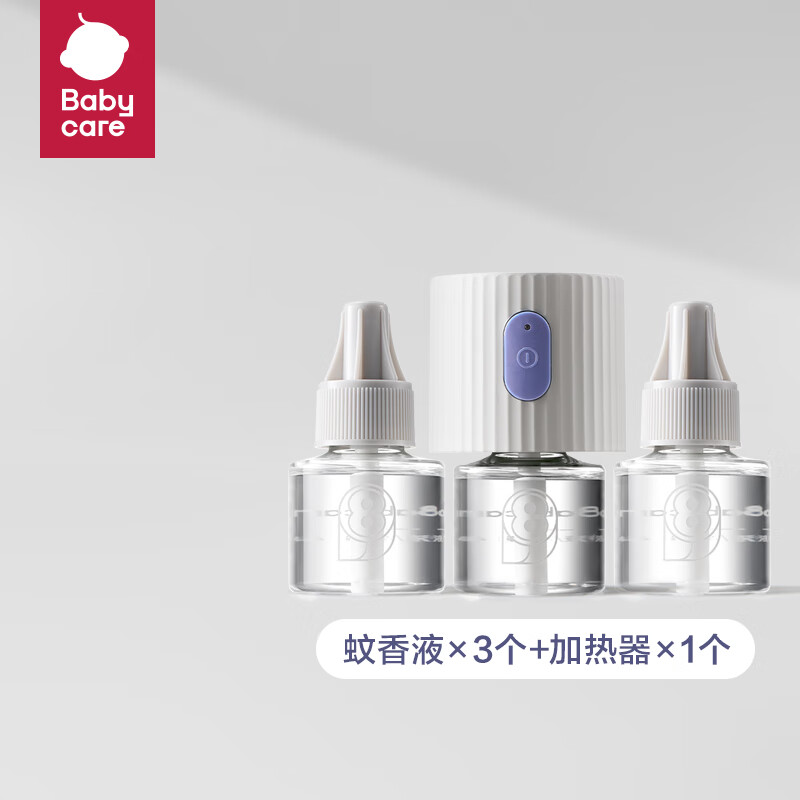 babycare 婴儿电热蚊香液3液+1器 19.9元（需用券）