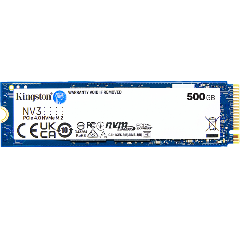 PLUS会员：金士顿（Kingston）500GB SSD固态硬盘 NV3 全能PCIe 4.0 317.41元包邮