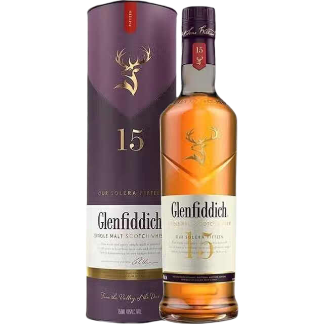 plus会员:格兰菲迪（Glenfiddich）15年 苏格兰单一麦芽威士忌 1000ml 进口洋酒 大