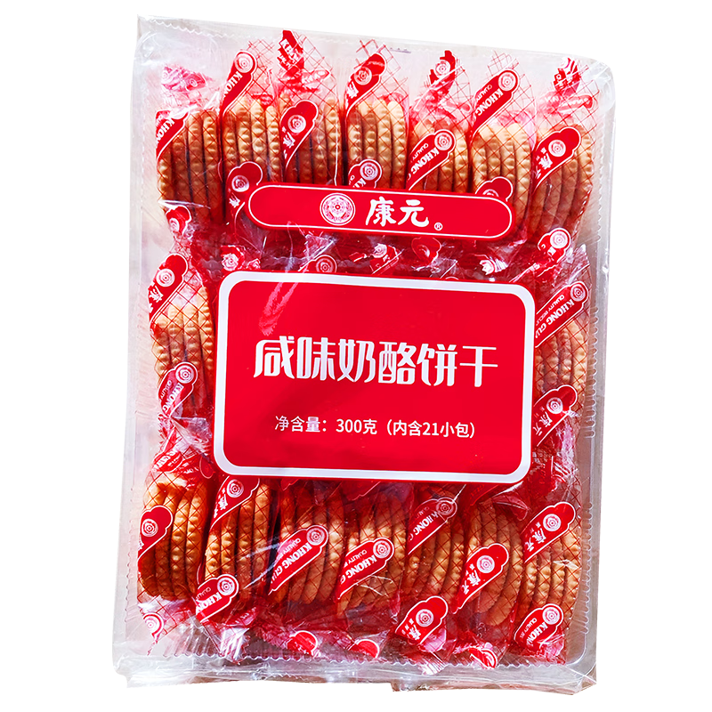 KHONG GUAN 康元 咸味奶酪饼干 300g（21小包） 13.9元