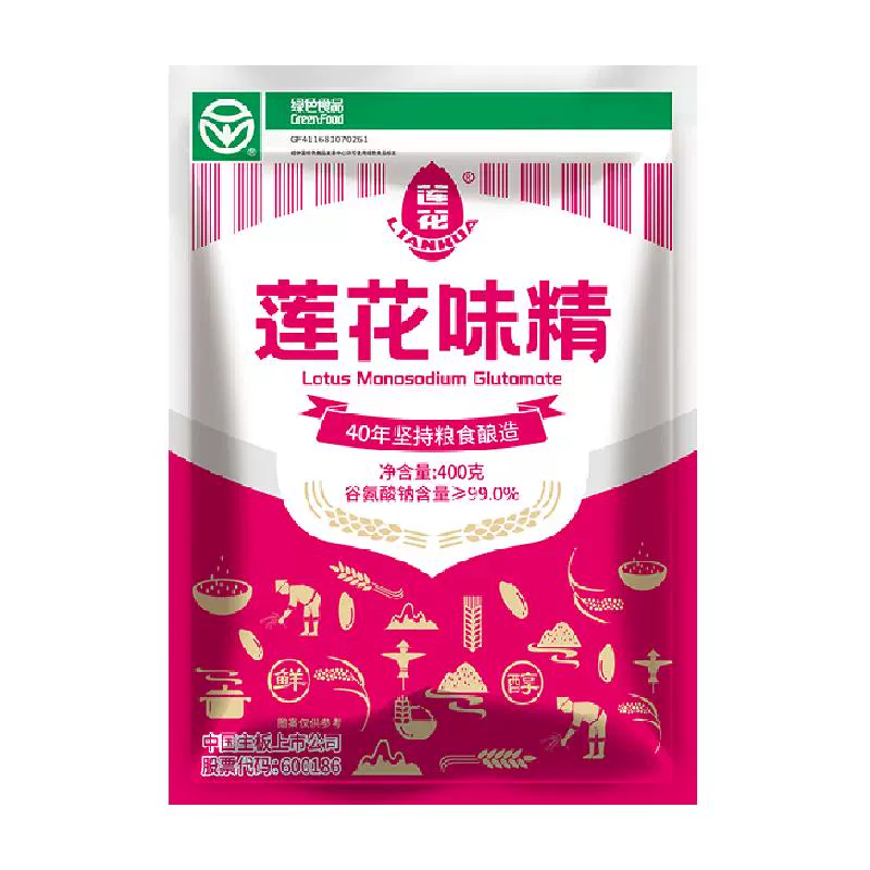 LIANHUA 莲花 LOTUS 莲花 无盐纯味精 400g ￥5.45