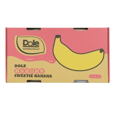 Dole 都乐 进口香蕉 甜蕉 1KG 礼盒箱装 18.9元包邮（需用券）