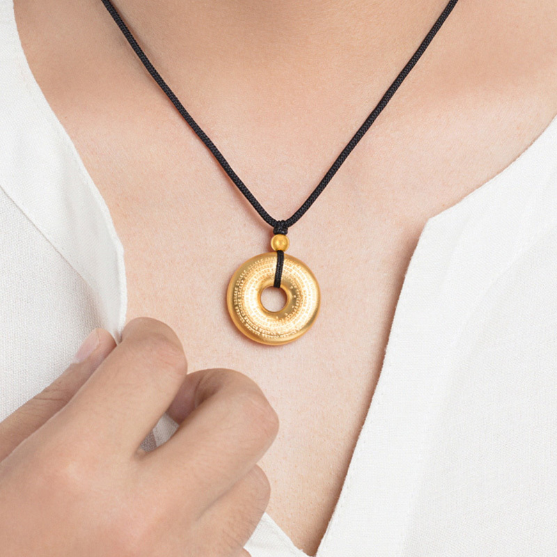 百亿补贴lukkwaifook六桂福女士足金平安扣项链约1440gbd07205803元