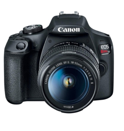 佳能 EOS Rebel T7 DSLR 相机，带 EF-S 18-55mm f/3.5-5.6 IS II 镜头 9折 $429（约3123元）