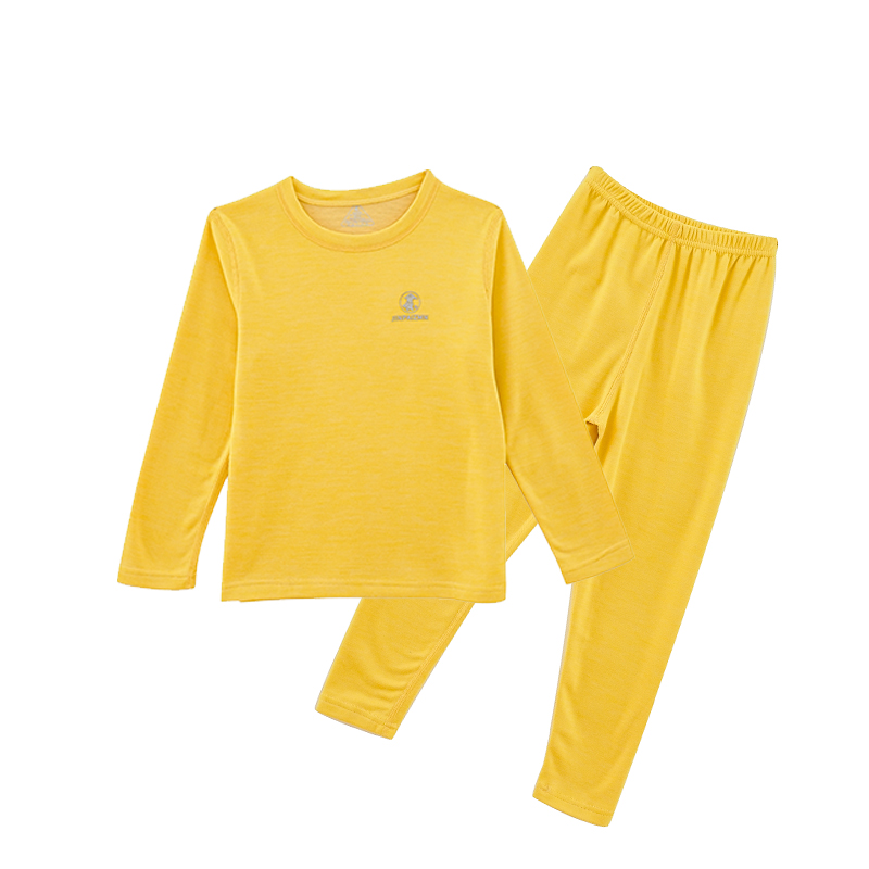 新氧 清仓！金牌啄木鸟儿童保暖内衣加厚睡衣童羊绒蚕丝秋衣秋裤套装 19.9