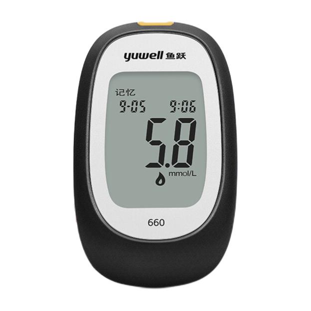 yuwell 鱼跃 660 血糖仪 100片血糖试纸+100支采血针 108.39元