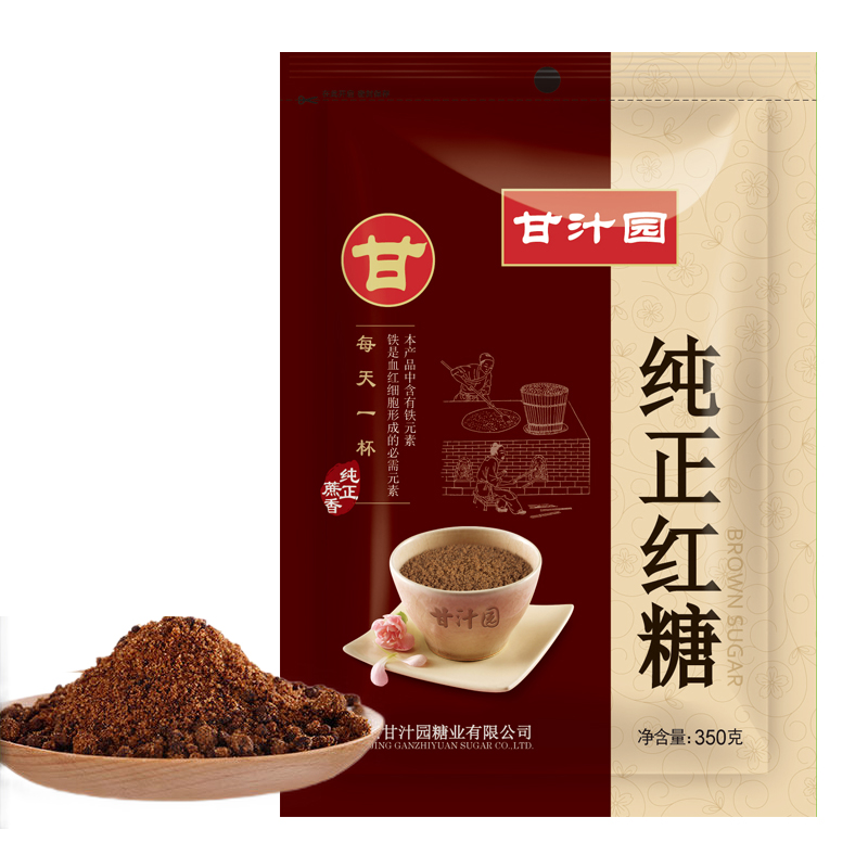 PLUS会员：甘汁园 纯正红糖 350g 5.37元（需用券）