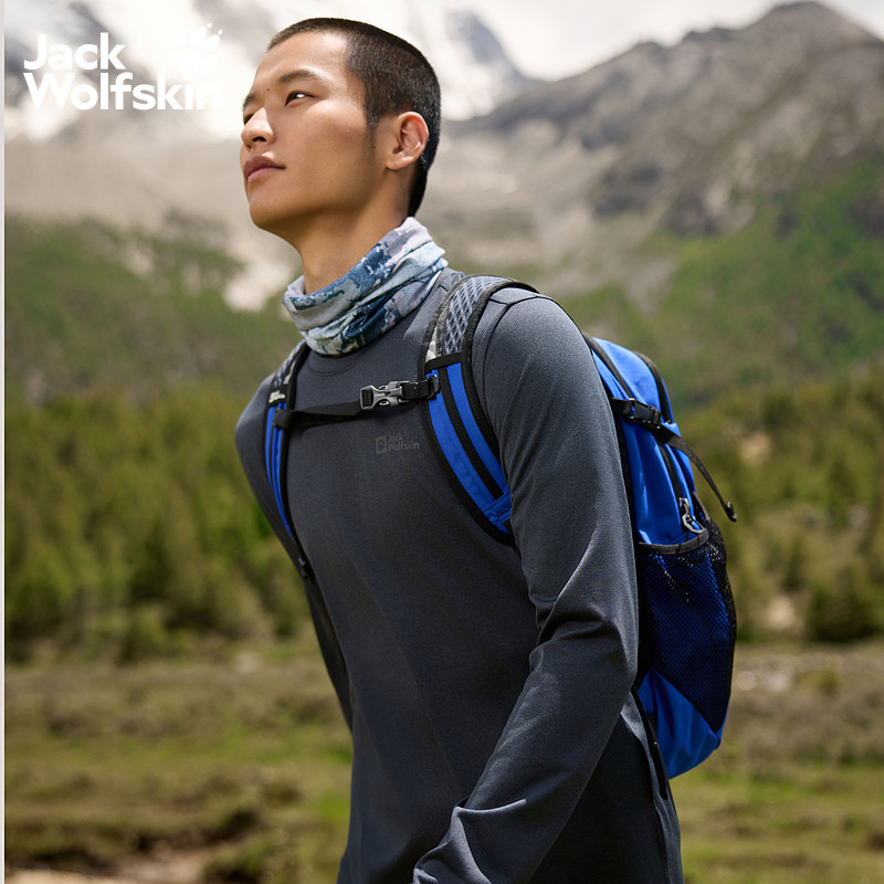 Jack Wolfskin JackWolfskin狼爪新款户外薄款宽松圆领速干防晒T恤男长袖5029092 184
