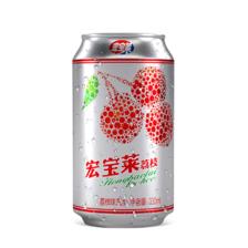 宏宝莱 plus会员:宏宝莱 荔枝味汽水碳酸饮料 330ML*24罐 29.25元