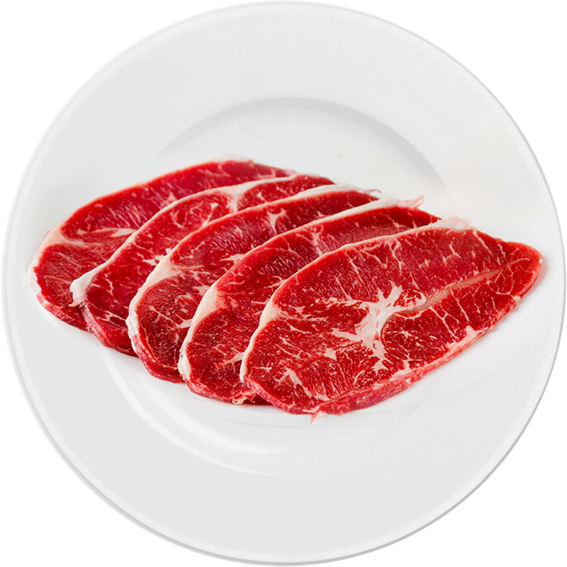 鲜京采 牛肉原切牛板腱片 1kg（500g*2） 85.4元