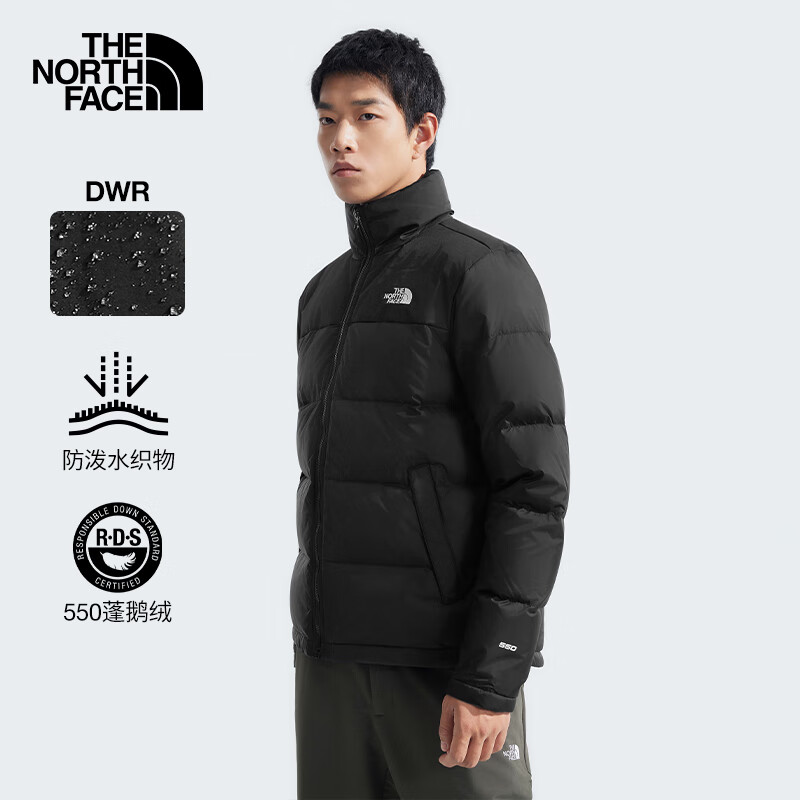 THE NORTH FACE 北面 [】北面鹅绒羽绒服男保暖防泼水户外|88R5 4H0/宇宙黑 M 1568元