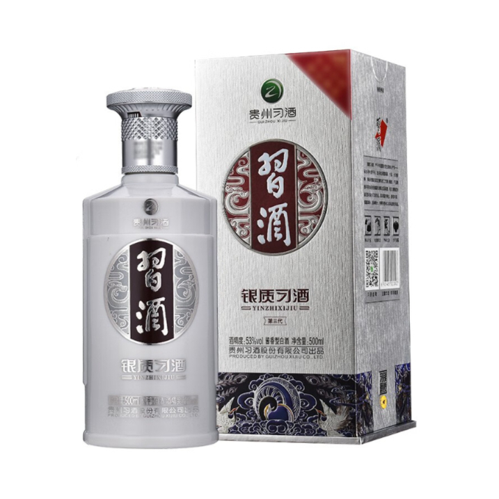 习酒 银质 第三代 53%vol 酱香型白酒 500ml 105元
