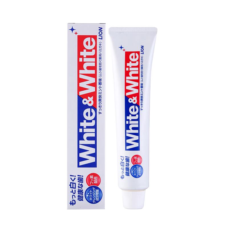 狮王 WHITE&WHITE美白牙膏 150g 5.51元（需用券）