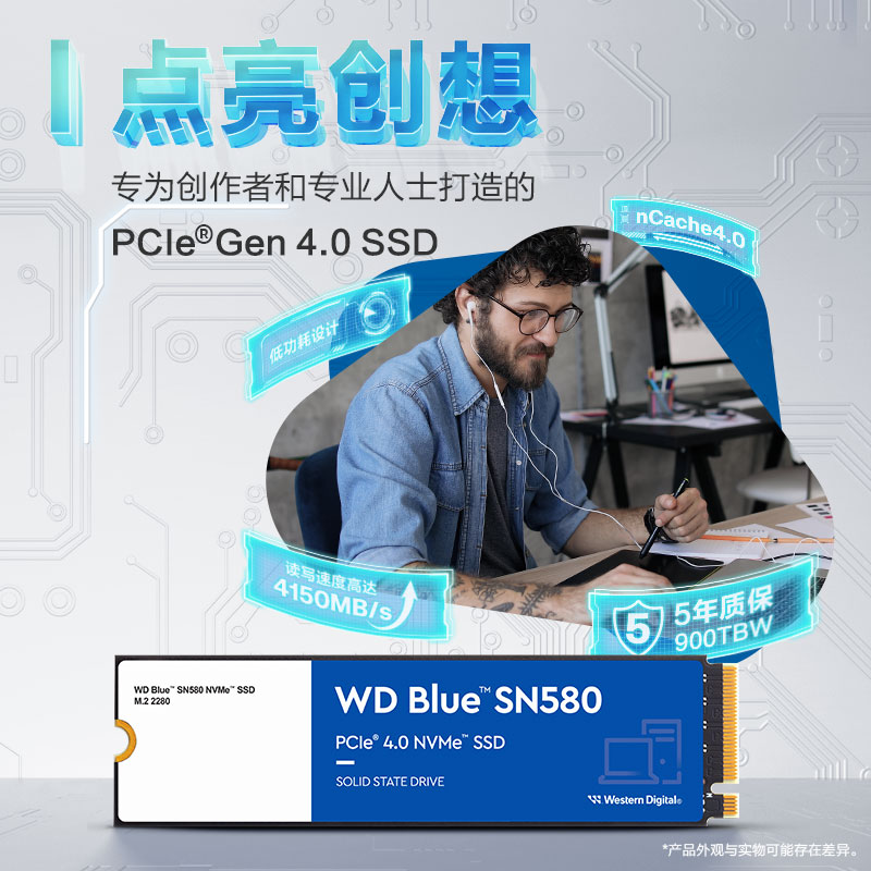 88VIP：西部数据 SSD固态硬盘 SN580 | NVMe PCle4.0 500G 369.55元（需用券）