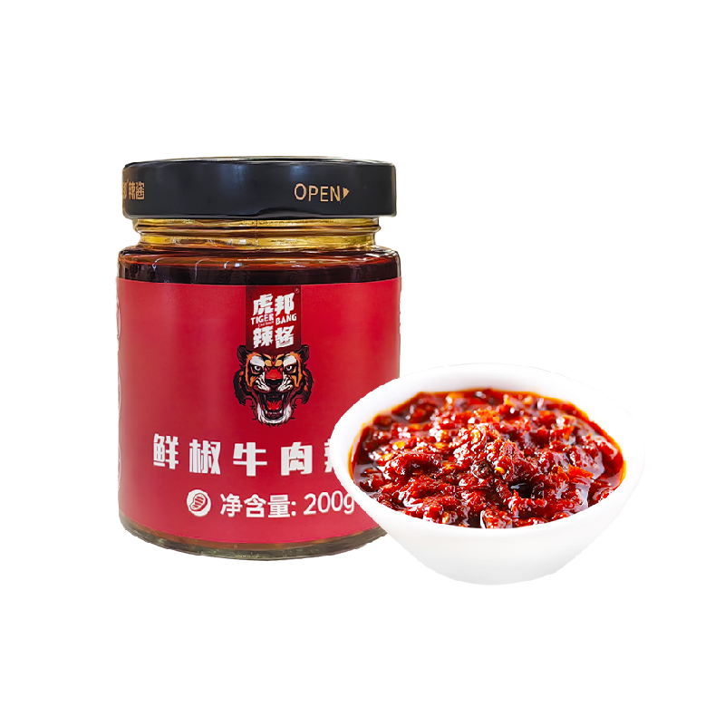 虎邦 鲜椒牛肉辣酱200g×1瓶 ￥4.5