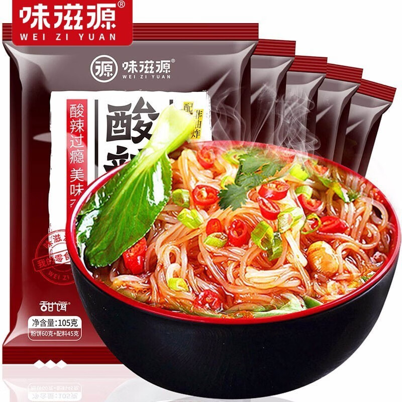 weiziyuan 味滋源 酸辣粉四川红薯粉方便速食品休闲零食小吃 酸辣粉105g 3袋装 