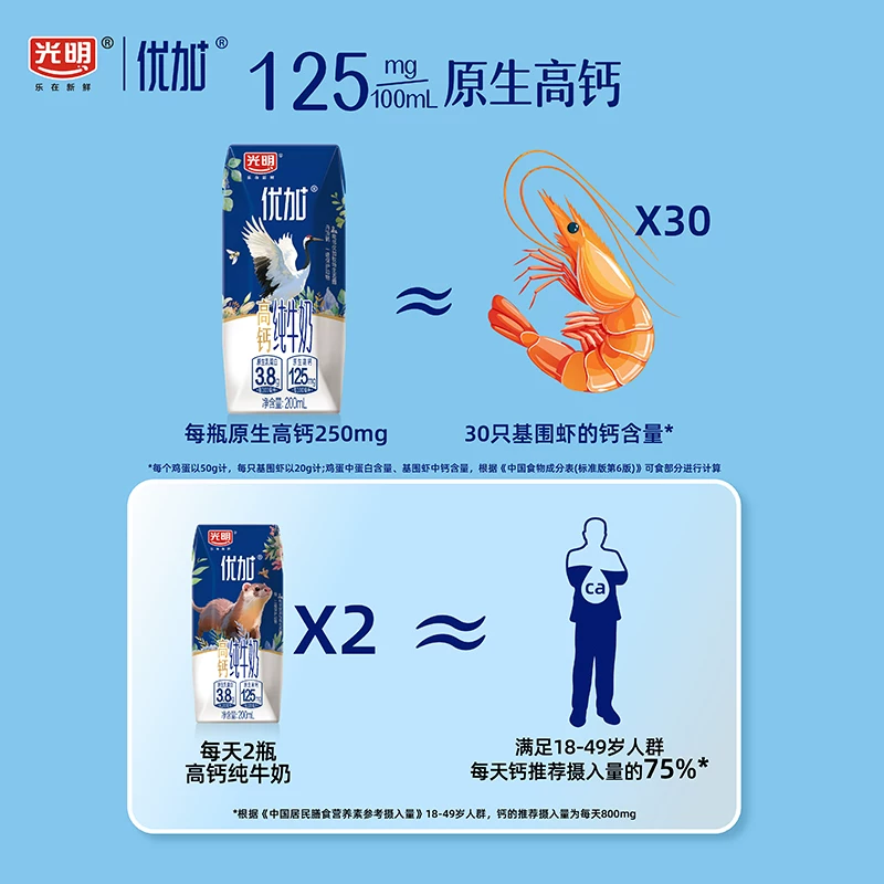 光明 高钙 纯牛奶200ml*24盒 48.5元 - 86线报