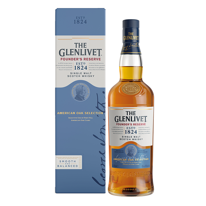 格兰威特（ThE GLENLIVET）创始人 苏格兰 单一麦芽 威士忌 洋酒 700ml 甄选系列 