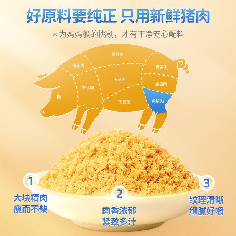 88VIP：小鹿蓝蓝 儿童猪肉酥 100g 10.36元（需用券）