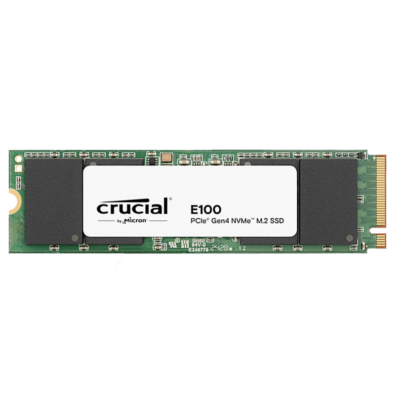 3.8节，plus:英睿达 美光E100 1TB SSD固态硬盘 M.2接口 NVMe PCIe4.0*4 读速5000MB/s 台