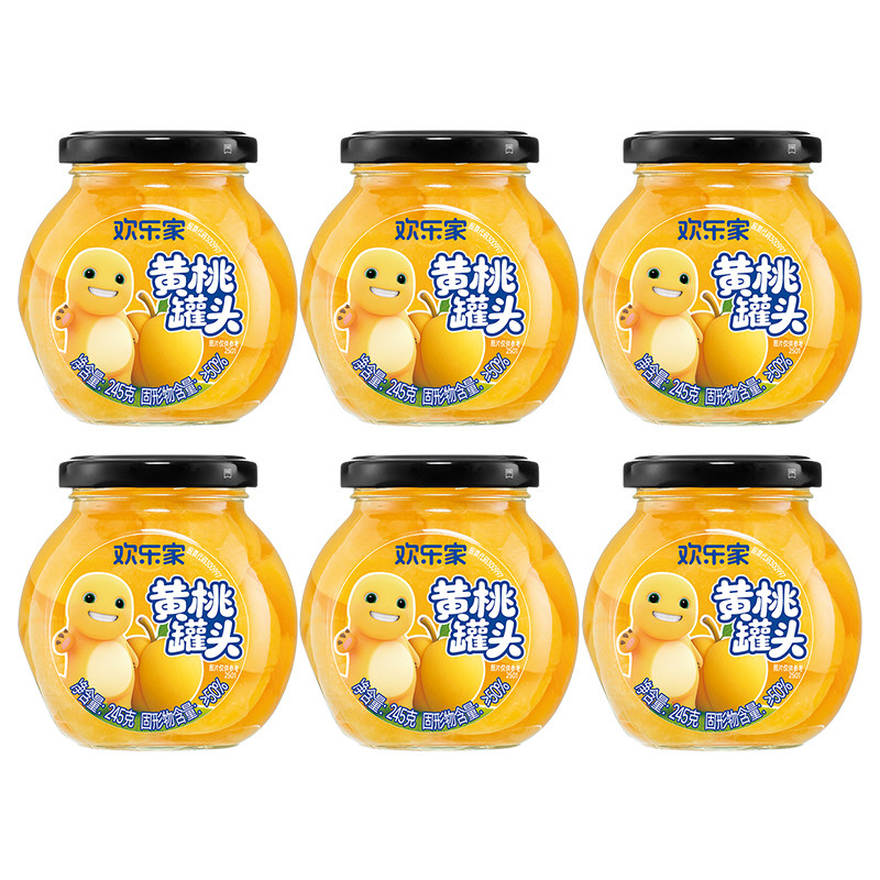 欢乐家 橘子黄桃罐头245g*12瓶 28.9元